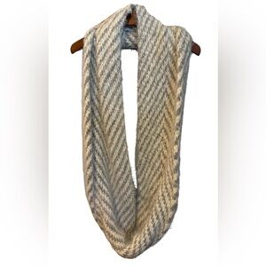 Free people white and grey striped Infiniti scarf